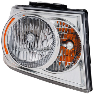 Headlight Assembly for Dodge Durango 2007-2009, Right Passenger Side, Halogen, Chrome Interior, Replacement