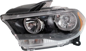 Headlight Assembly for 2011-2013 Durango, Left Driver Side, Halogen, Black Interior, Replacement