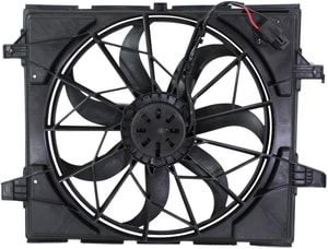 Radiator Fan Assembly for 2011-2020 Durango/2011-2022 Grand Cherokee, Single Fan, Standard Duty Cooling, Includes Resistor, Without Tow Package, Replacement