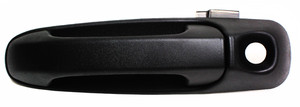 Front Exterior Door Handle for Dodge Durango 2004-2009, Dakota 2005-2011, Left Driver, Textured Black, With Keyhole, Plastic, Replacement