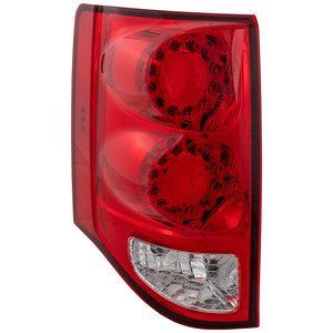 Tail Light Assembly for Dodge Grand Caravan 2011-2020, Left Driver, Red and Clear Lens, Replacement