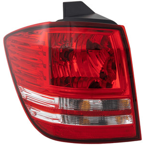 Tail Light Assembly for Dodge Journey 2009, Left Driver, Outer, Halogen, with Turn Signal Light Bulb, Replacement (CAPA Certified)