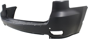 Rear Bumper Cover for 2014-2015 Grand Cherokee, Primed (Ready to Paint), with Blind Spot Detection, with Parking Aid Sensor Holes, without Park Assist Sensor Holes, for Laredo/Limited/Overland/SRT, Replacement