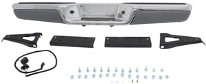 Step Bumper Face Bar and Pad for 1997-2004 Dakota with Pad Provision and Mounting Bracket, Chrome, Replacement