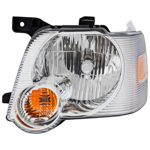 Headlight Assembly for Ford Explorer 2006-2010, Left Driver, Halogen, Clear Lens, Replacement
