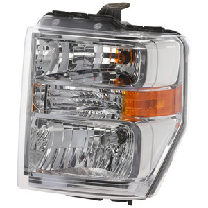Headlight Assembly for Ford Econoline Van 2008-2014, Left Driver, Halogen, Aero Style, Replacement