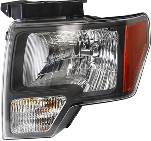 Headlight Assembly for Ford F-150 2010-2010, Right Passenger Side, Halogen, Sterling Gray Trim, From 5-1-2010, Replacement