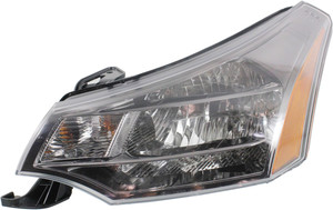 Headlight Assembly for Ford Focus 2009-2011, Left Driver, Halogen, Suitable for Coupe 2009-2010 and Sedan, SES Model 2010-2011, Replacement