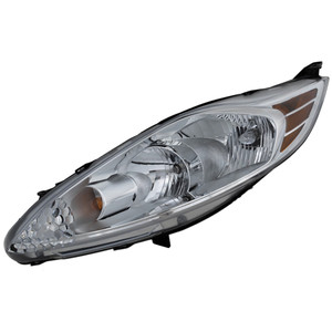 Headlight Assembly for Ford Fiesta 2011-2013, Halogen, Left Driver, SE Model (w/o Appearance Package), Hatchback/Sedan, Replacement