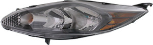 Headlight Assembly for 2012-2013 Ford Fiesta, Left Driver, Halogen, with Appearance Package, SE Model, Hatchback/Sedan, Replacement