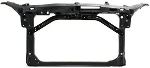 Radiator Support Assembly for Ford Fusion/Lincoln MKZ 2010-2012, Black, Plastic with Steel, 3.5L Engine, Replacement