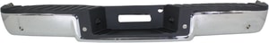 Step Bumper Face Bar and Pad for 2006-2008 Ford F-150/Mark LT, with Pad Provision, without Mounting Bracket, Chrome Finish, for Fleetside w/Towing Package, Rear Object Sensor Holes, Replacement