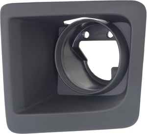 Front Fog Light Molding for 2014-2015 GMC Sierra 1500, Left Driver, Textured Black, Chrome Type Bumper, Replacement (CAPA Certified)