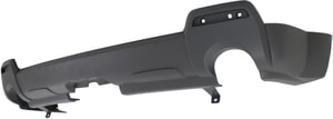 Lower Rear Bumper Cover for GMC Terrain 2010-2015, Textured, Excluding Denali Model, Without Chrome Package, With Dual Exhaust Holes, Replacement