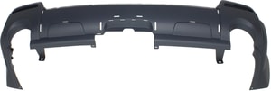 Rear Bumper Cover for GMC Terrain 2010-2015, Lower Textured, Excluding Denali Model, with Chrome Package, with Dual Exhaust Holes, Replacement