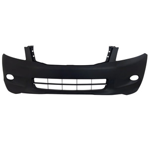 Front Bumper Cover for Honda Accord 2008-2010, Primed (Ready to Paint), with Fog Light Holes, 6 Cylinder, Sedan, Replacement