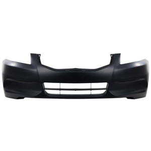Front Bumper Cover for Honda Accord 2011-2012, 4 Cylinder, Sedan, Primed (Ready to Paint), Without Fog Light Holes, Replacement