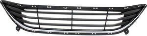 Front Bumper Grille for Hyundai Elantra 2011-2013, Textured Black with Chrome Insert, Suitable for Sedan, USA Built Vehicle, Replacement