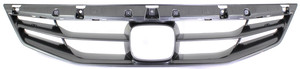 Grille for 2011-2012 Honda Accord, Painted Gray Shell and Insert, Coupe, Replacement