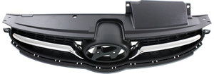 Grille for Hyundai Elantra 2011-2013, Gray Shell and Insert with Chrome Insert, Limited Model, for Korea Built Vehicle, Replacement