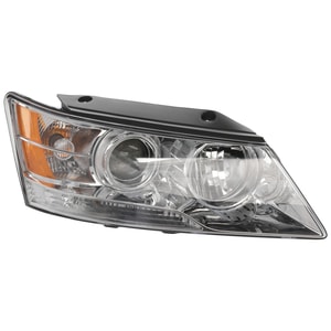 Headlight Assembly for Hyundai Sonata 2009-2010, Right Passenger, Halogen, Replacement