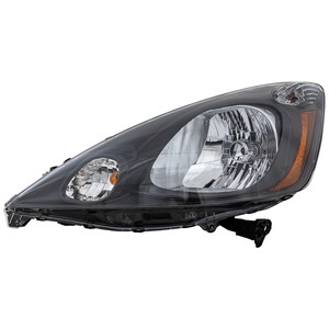 Headlight Assembly for 2009-2014 FIT Base/DX/LX Models, Left Driver, Halogen, Dark Gray Interior, Replacement