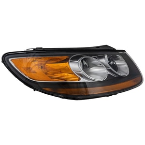 Headlight Assembly for 2007-2008 Hyundai Santa Fe, Right Passenger Side, Halogen, with 2 Plug-In Connector, To 7-11-2007, Replacement
