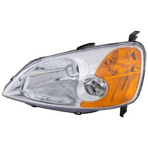 Headlight Lens and Housing for Honda Civic 2001-2003, Halogen, Sedan, Left Driver Side, Replacement