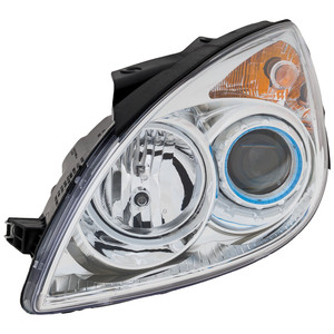 Headlight Assembly for Hyundai Elantra Hatchback 2010-2012, Left Driver, Halogen, without Chrome Ring, Replacement