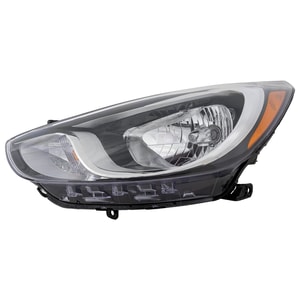 Headlight Assembly for Hyundai Accent 2012-2014, Left Driver, Halogen, Standard Type, Hatchback/Sedan, Replacement