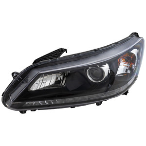 Headlight Assembly for 2013-2015 Honda Accord, Left Driver, Halogen, 4 Cylinder, Compatible with EX/EX-L/LX/Sport Sedan Models, Replacement