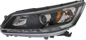 Headlight Assembly for Honda Accord 2014-2015, Left Driver, Halogen, EX-L/Touring Sedan Models, 6 Cylinder, Replacement