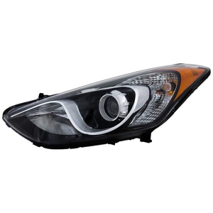 Headlight Assembly for Hyundai Elantra GT 2013-2017, Left Driver, Halogen, Replacement