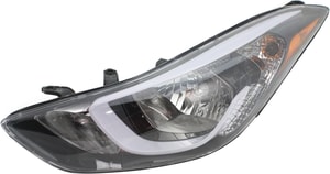 Headlight Assembly for Hyundai Elantra Sedan, 2014-2016, Left Driver, without LED Position Light, for Korea/USA Built Vehicle, Replacement