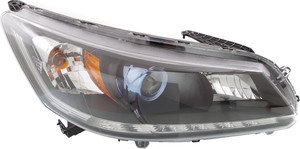 Headlight Assembly for Honda Accord 2014-2015 Right Passenger, Halogen, Hybrid Model, Sedan, Replacement