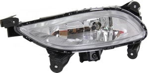 Front Fog Light Assembly for Hyundai Sonata 2011-2013, Left Driver, Excluding Hybrid Models, Replacement