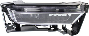 Front Fog Light Assembly for Honda Accord 2013-2015, Right Passenger Side, with Chrome Bezel Border, Excluding Hybrid Model, Sedan, Replacement (CAPA Certified)