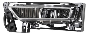 Front Fog Light Assembly for 2013-2015 Honda Accord Sedan, Left Driver, with Chrome Bezel Border, Excluding Hybrid Model, Replacement