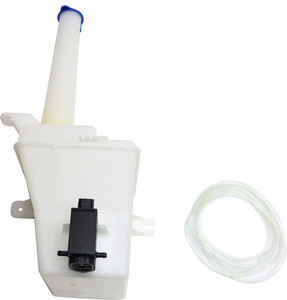 Washer Reservoir Assembly for Hyundai Santa Fe 2001-2006, with Pump and Cap, Compatible with Rear Wiper, Replacement