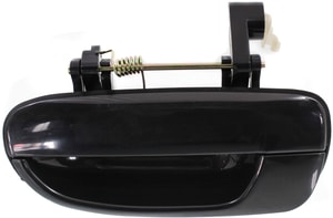 Rear Exterior Door Handle for Hyundai Accent 2000-2006, Smooth Black, Left Driver, Hatchback/Sedan, Replacement