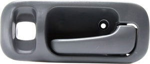 Rear Interior Door Handle for Honda CR-V 1997-2001, Right Passenger, Gray (Small Clip), Plastic, with Lock Hole, Replacement