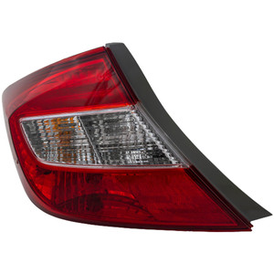 Tail Light Assembly for 2012-2012 Honda Civic Sedan, Left Driver, Excluding Hybrid Models, Replacement