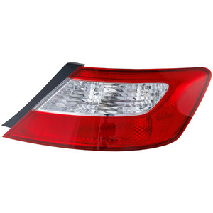 Tail Light for Honda Civic Coupe 2006-2008, Right Passenger, Lens and Housing, Halogen, Replacement