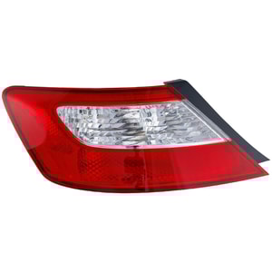 Tail Light for 2006-2008 Honda Civic, Left Driver Side, Lens and Housing, Halogen, Coupe, Replacement