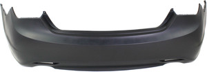 Rear Bumper Cover for 2011-2013 Sonata, Primed (Ready to Paint), with Dual Exhaust Holes, Excluding Hybrid Model, Replacement (CAPA Certified)