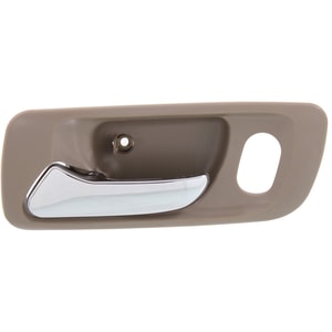 Front Interior Door Handle for Honda Accord 1998-2002/Odyssey 1999-2004, Left Driver, Chrome Lever + Beige Housing, with Hole, Replacement