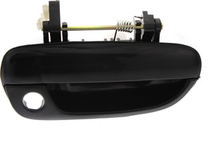 Front Exterior Door Handle for Hyundai Accent 2000-2006, Right Passenger, Smooth Black Plastic, with Keyhole, Suitable for Hatchback/Sedan, Replacement