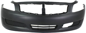 Front Bumper Cover for Infiniti G35 2007-2008, G37 2009-2009, Primed (Ready to Paint), Without Sport Package, With Technology Package, Sedan, Replacement