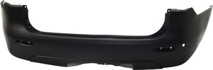 Rear Bumper Cover for Infiniti JX35 2013, QX60 2014-2015, Primed (Ready to Paint), with Premium and Towing Package, without Driver Assist Package, Replacement