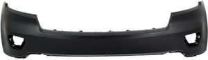 Front Bumper Cover for Jeep Grand Cherokee 2011-2013, Upper Section, Primed (Ready to Paint), without Headlight Washer Holes, with Chrome Trim, fits Laredo, Limited, Overland Models, Replacement (CAPA Certified)